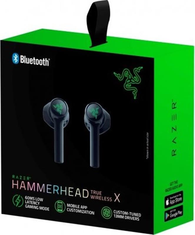 Bluetooth-гарнітура Razer Hammerhead True Wireless X Black (RZ12-03830100-R3G1)