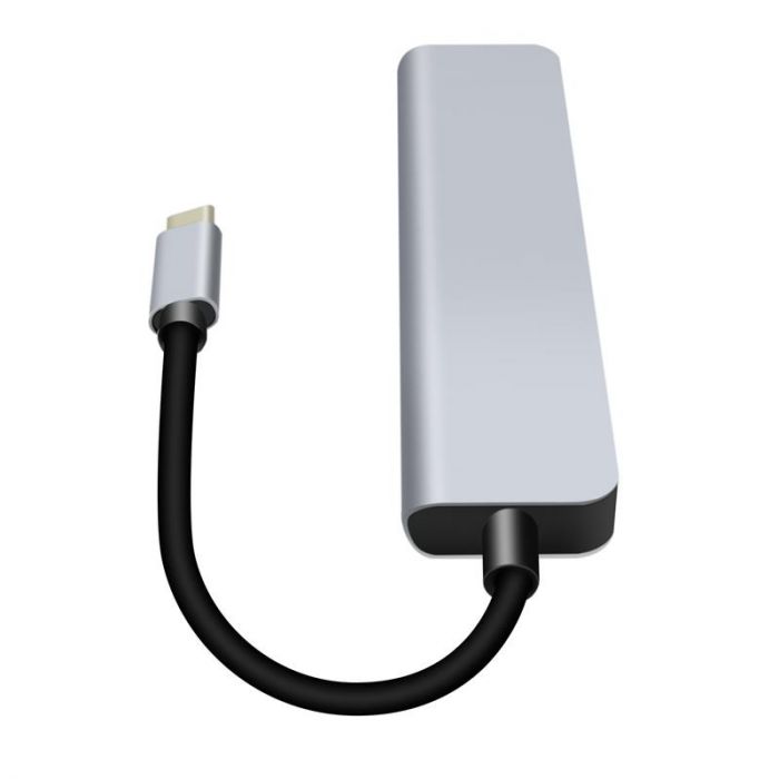 Концентратор USB-C ProLogix (PR-WUC-104B) 6 in 1 USB3.1 Type C to HDMI+1*USB3.0+2*USB2.0+TF+SD HUB