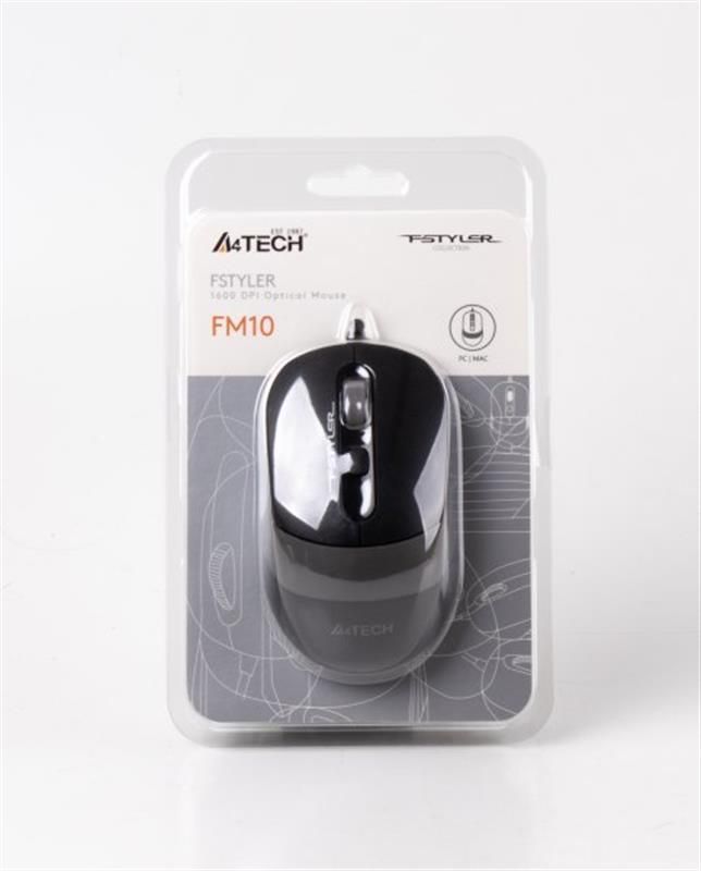 Мишка A4Tech FM10 Black/Grey USB