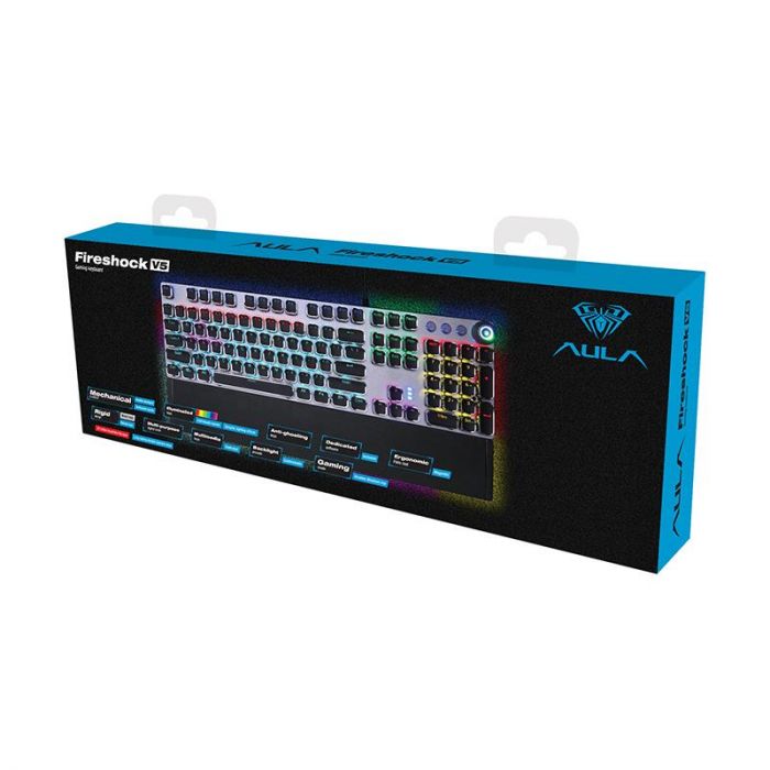 Клавіатура Aula Mechanical Keyboard Fireshock V5 Wired (6948391221779) Black USB