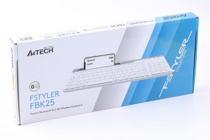 Клавіатура бездротова A4Tech Fstyler FBK25 White 