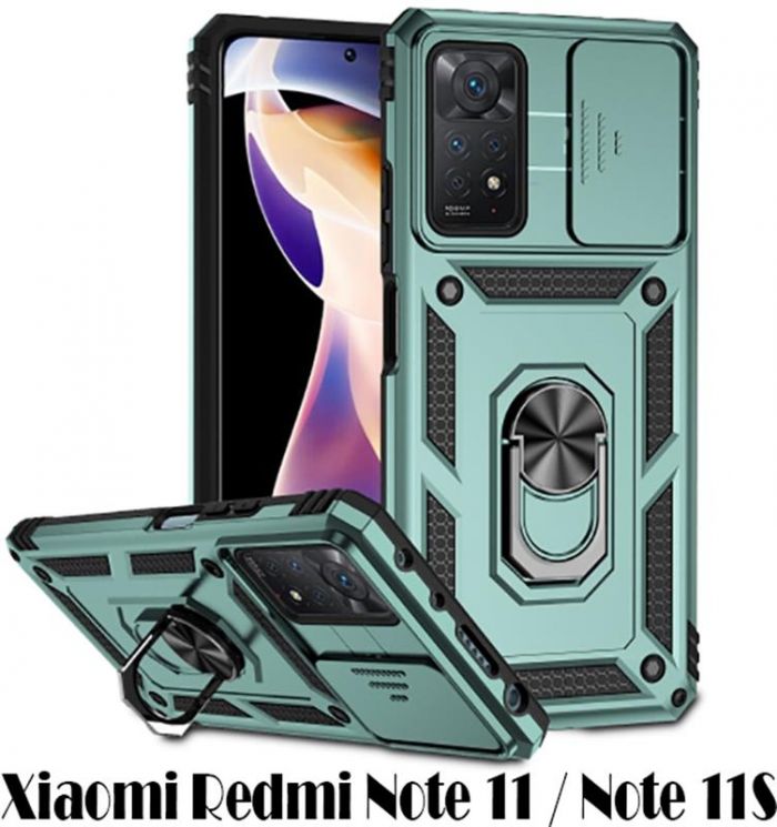 Чохол-накладка BeCover Military для Xiaomi Redmi Note 11/Note 11S Dark Green (707416)