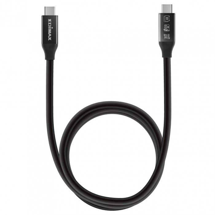 Кабель Edimax UC4 USB-C-USB-C Thunderbolt3, 1.0м Black (UC4-010TB)