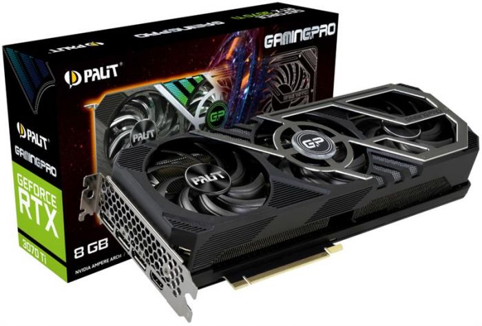 Відеокарта GF RTX 3070 Ti 8GB GDDR6X GamingPro Palit (NED307T019P2-1046A)