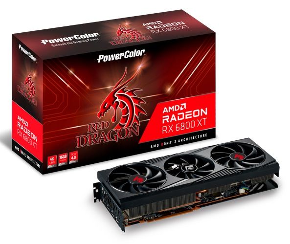 Відеокарта AMD Radeon RX 6800 XT 16GB GDDR6 Red Dragon PowerColor (AXRX 6800XT 16GBD6-3DHR/OC)