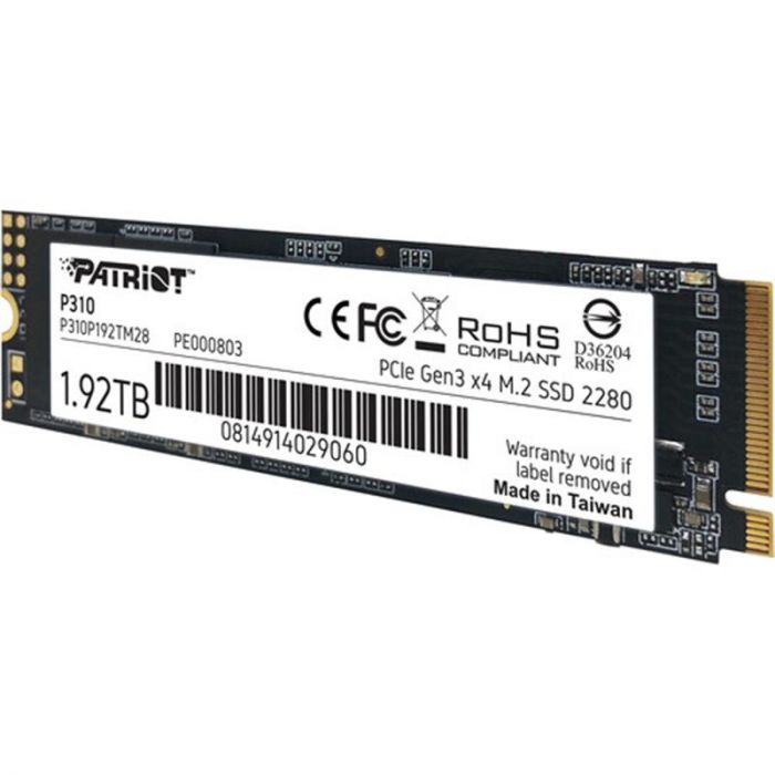 Накопичувач SSD 1.92TB Patriot P310 M.2 2280 PCIe NVMe 4.0 x4 TLC (P310P192TM28)