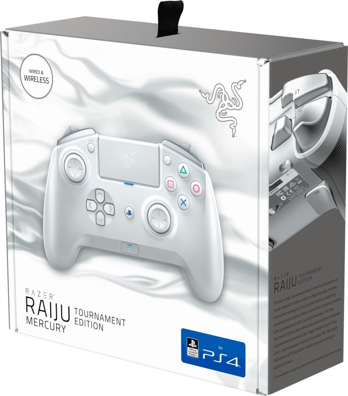 Геймпад бездротовий Razer Raiju Tournament Edition Mercury White (RZ06-02610300-R3G1)