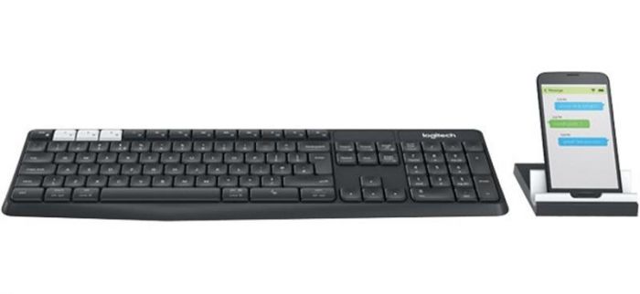 Клавіатура бездротова Logitech K375s (920-008184) Graphite USB/Bluetooth