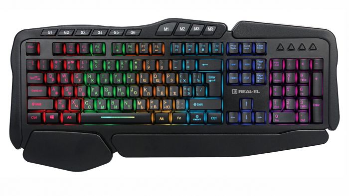 Клавіатура REAL-EL Gaming 8900 RGB Macro Ukr Black USB 