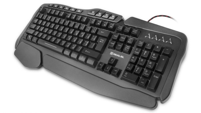 Клавіатура REAL-EL Gaming 8900 RGB Macro Ukr Black USB 