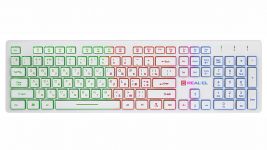 Клавіатура REAL-EL Comfort 7070 Ukr White