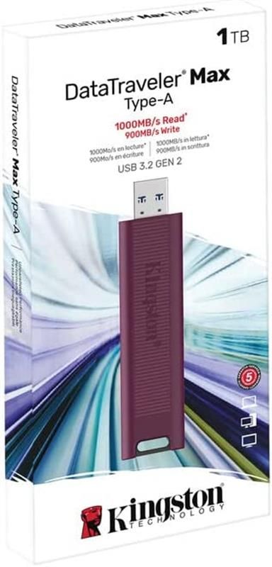 Флеш-накопичувач USB3.2 1TB Kingston DataTraveler Max Red (DTMAXA/1TB)