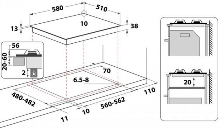 Варильна поверхня Hotpoint-Ariston PPH60GDFIX