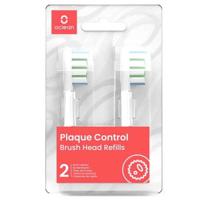 Насадка для зубної електрощітки Oclean P1C1 W02 Plaque Control Brush Head White (2 шт) (6970810552218)