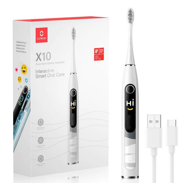 Розумна зубна електрощітка Oclean X10 Electric Toothbrush Grey (6970810551938)