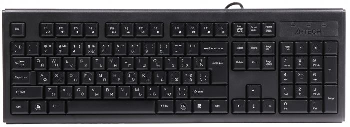 Клавіатура A4Tech KR-83 Ukr Black PS/2