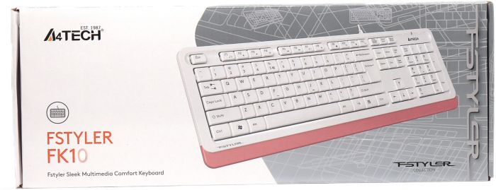 Клавіатура A4Tech FK10 Ukr Pink USB