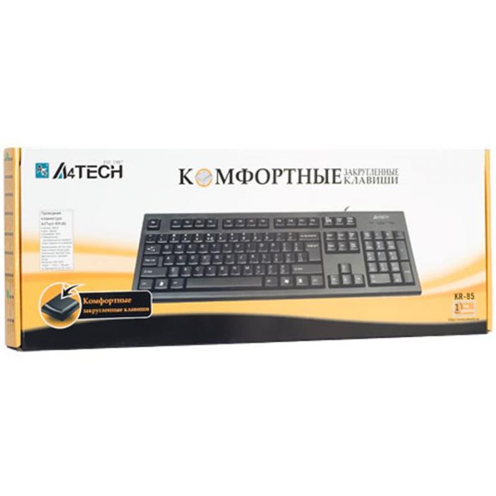 Клавіатура A4Tech KR-85 Ukr Black USB