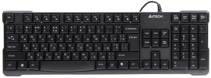 Клавіатура A4Tech KR-750 Ukr Black USB