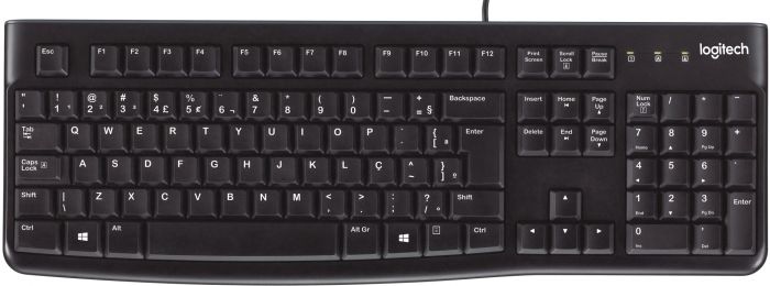 Клавіатура Logitech K120 for Business Ukr (920-002643)  Black USB