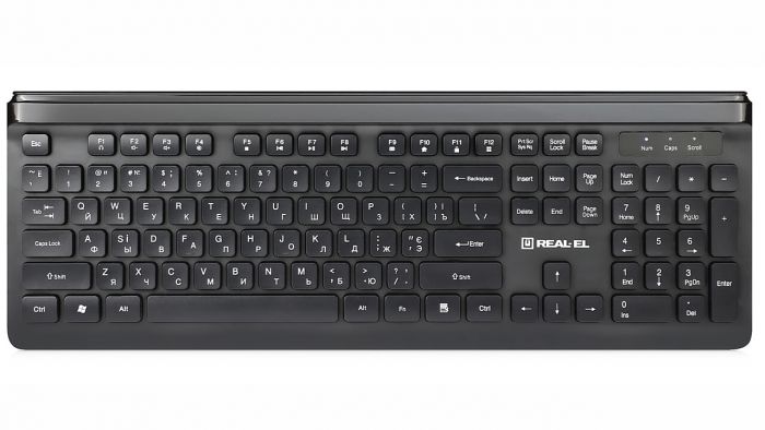 Клавіатура REAL-EL Comfort 7085 Ukr Black USB