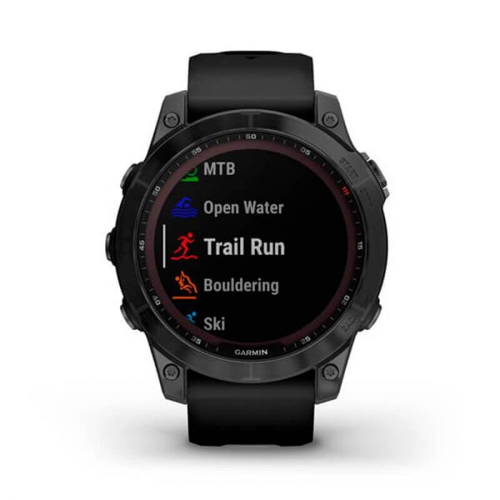 Смарт-годинник Garmin Fenix 7 Sapphire Solar Black DLC Titanium with Black Band (010-02540-34)