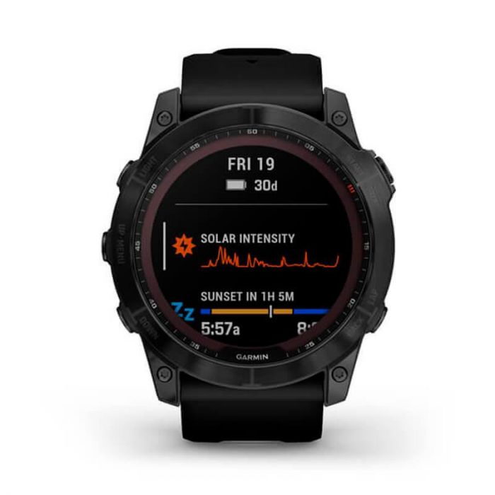 Смарт-годинник Garmin Fenix 7X Sapphire Solar Black DLC Titanium with Black Band (010-02541-22)