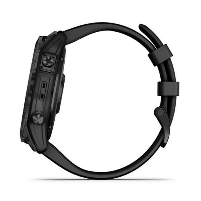 Смарт-годинник Garmin Fenix 7X Sapphire Solar Black DLC Titanium with Black Band (010-02541-22)