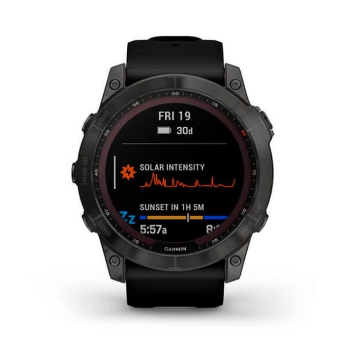 Смарт-годинник Garmin Fenix 7X Sapphire Solar Carbon Gray DLC Titanium with Black Band (010-02541-10)
