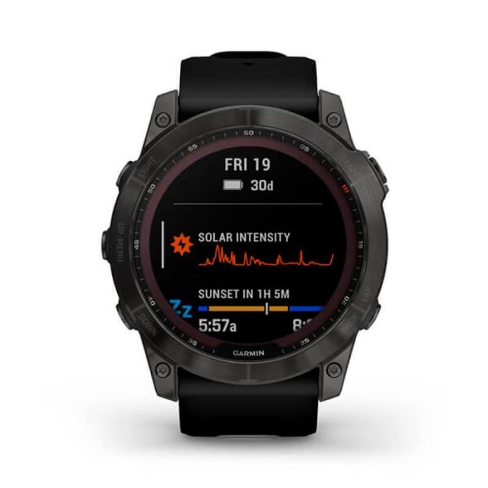 Смарт-годинник Garmin Fenix 7X Sapphire Solar Carbon Gray DLC Titanium with Black Band (010-02541-10)