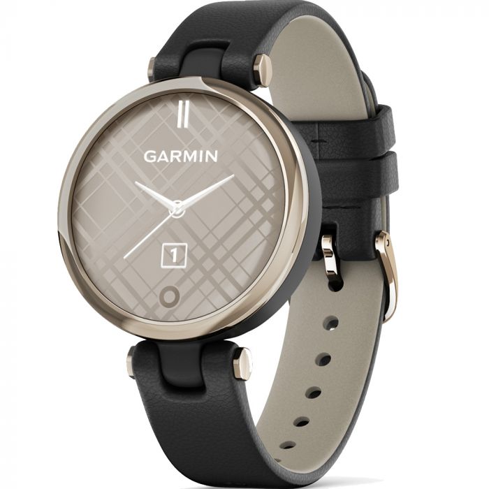 Смарт-годинник Garmin Lily, CreamGold, Black, Leather (010-02384-B1)