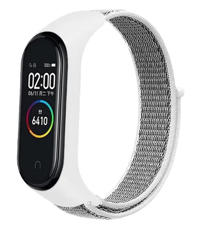 Ремінець BeCover Nylon Style для Xiaomi Mi Smart Band 7 White-Gray (707663)