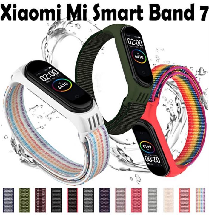 Ремінець BeCover Nylon Style для Xiaomi Mi Smart Band 7 White-Gray (707663)