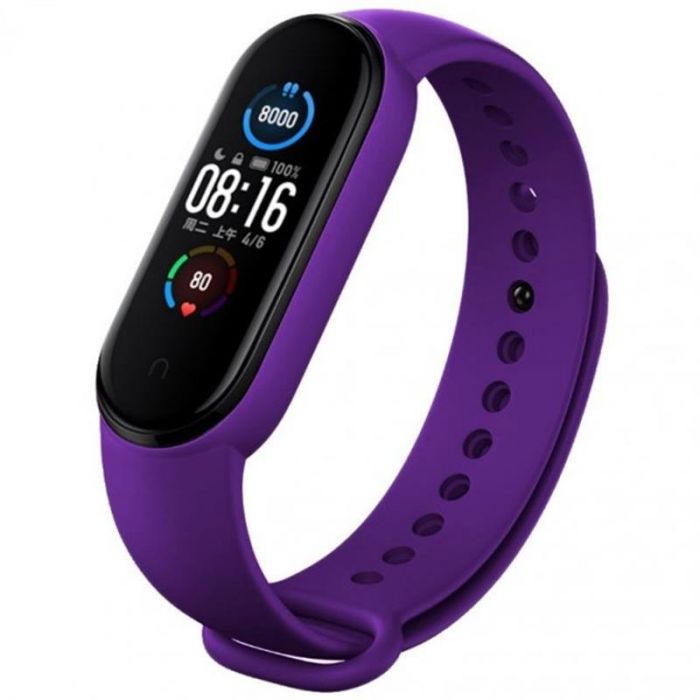 Ремінець BeCover для Xiaomi Mi Smart Band 5/Mi Smart Band 6/Mi Smart Band 7 Dark Purple (707654)