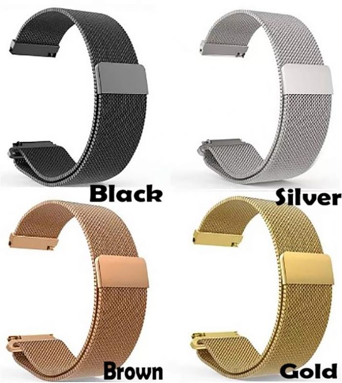 Ремінець BeCover Milanese Style для Xiaomi Amazfit Bip (22mm) Lite/Bip S Lite/GTR 42mm/GTS/TicWatch S2/TicWatch E/GTS 3/GTS 2 mini Brown (707736)