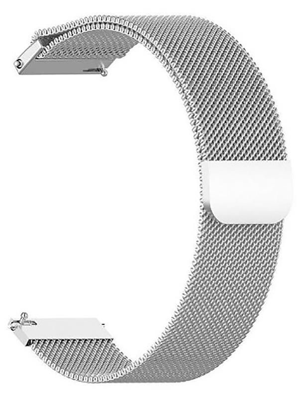 Ремінець BeCover Milanese Style для Xiaomi Amazfit Bip (20mm) Lite/Bip S Lite/GTR 42mm/GTS/TicWatch S2/TicWatch E/GTS 3/GTS 2 mini Silver (707739)