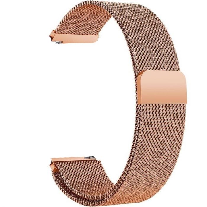 Ремінець BeCover Milanese Style для Xiaomi Amazfit Bip (22mm) Lite/Bip S Lite/GTR 42mm/GTS/TicWatch S2/TicWatch E/GTS 3/GTS 2 mini Rose Gold (707740)