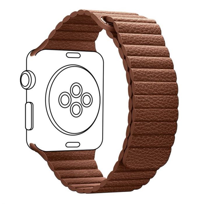 Ремінець Armorstandart Leather Loop для Apple Watch 42mm/44mm/45mm Saddle Brown (ARM57844)