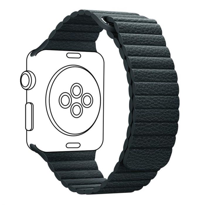 Ремінець Armorstandart Leather Loop для Apple Watch 38mm/40mm/41mm Midnight Blue (ARM57839)