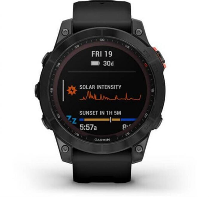 Смарт-годинник Garmin Fenix 7 Solar Slate Gray with Black Band (010-02540-10)