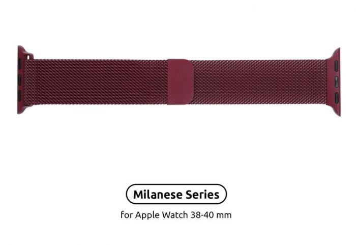 Ремінець Armorstandart Milanese Loop для Apple Watch 38mm/40mm/41mm Burgundy (ARM55255)