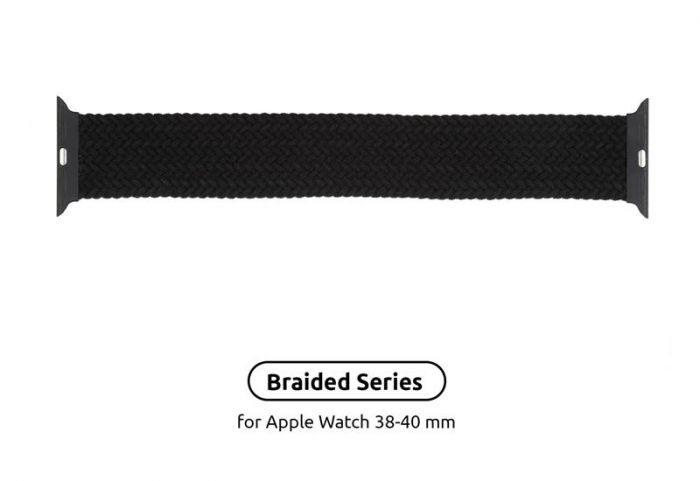 Ремінець Armorstandart Braided Solo Loop для Apple Watch 38mm/40mm/41mm Charcoal Size 6 (144 mm) (ARM58062)