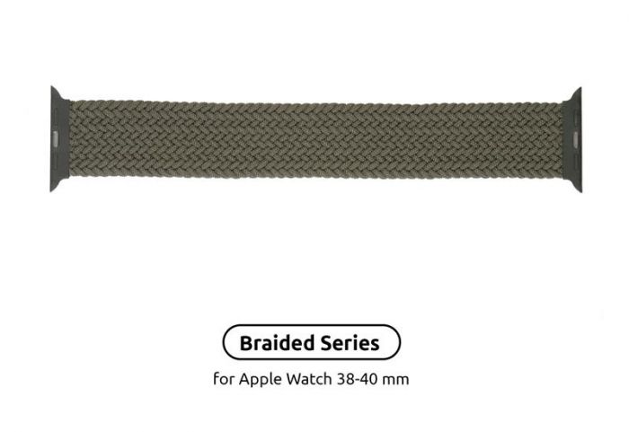 Ремінець Armorstandart Braided Solo Loop для Apple Watch 38mm/40mm/41mm Inverness Green Size 6 (144 mm) (ARM58065)