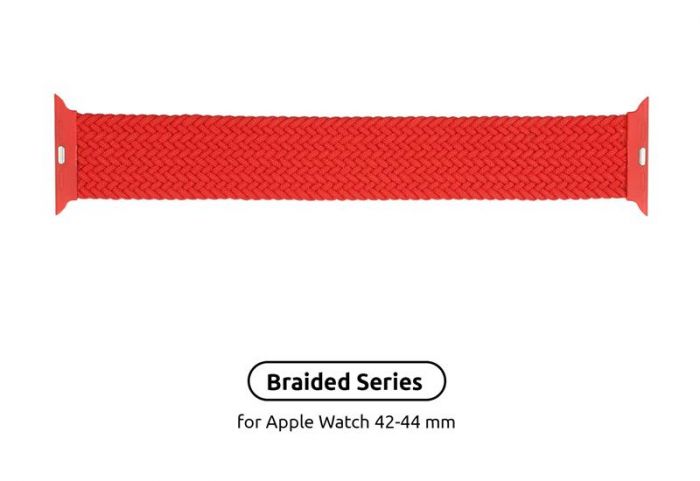Ремінець Armorstandart Braided Solo Loop для Apple Watch 38mm/40mm/41mm Red Size 8 (160 mm) (ARM58082)