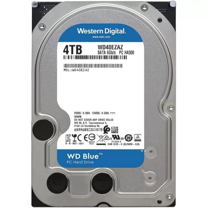 Накопичувач HDD SATA 4.0TB WD Blue 5400rpm 256MB (WD40EZAZ)