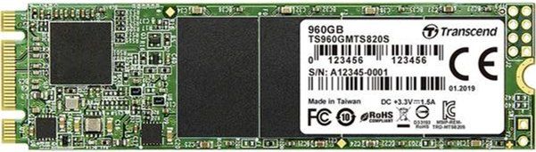 Накопичувач SSD  960GB Transcend 820S M.2 2280 SATAIII 3D TLC NAND (TS960GMTS820S)