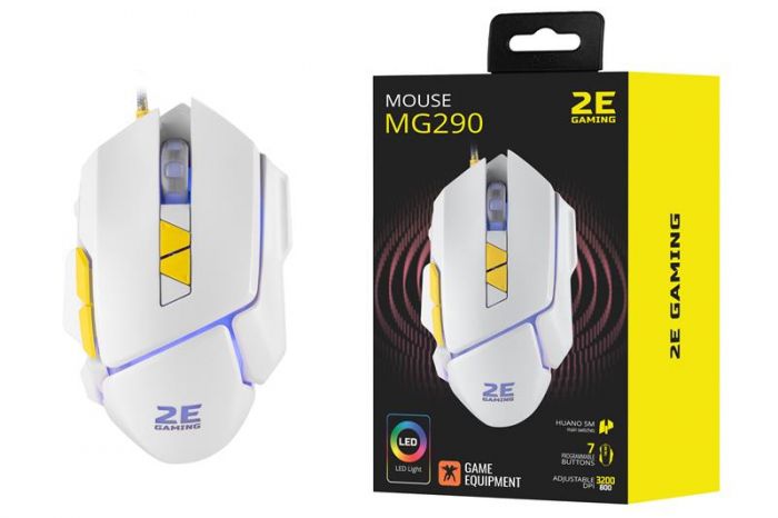 Мишка 2E Gaming MG290 LED White (2E-MG290UWT) USB