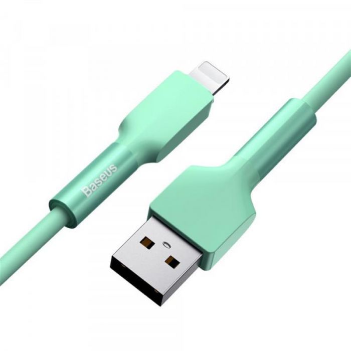 Кабель Baseus Silica gel USB3.1-Lightning, 1м, Green (CALGJ-06)