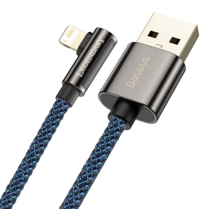 Кабель Baseus Legend Series Elbow USB-Lightning, 2м, Blue (CACS000103)