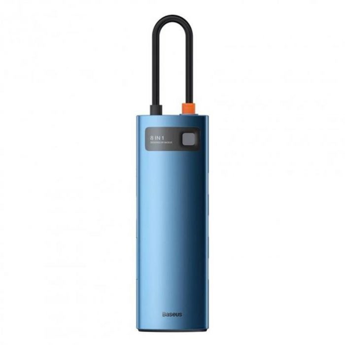 Концентратор USB-C Baseus Metal Gleam Series 8in1 Blue (WKWG000103)